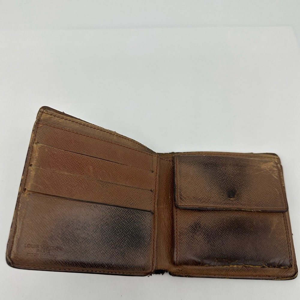 Authentic Men's Louis Vuitton Bifold Wallet Snap Coin Pocket Vintage Elegance - Picture 11 of 12